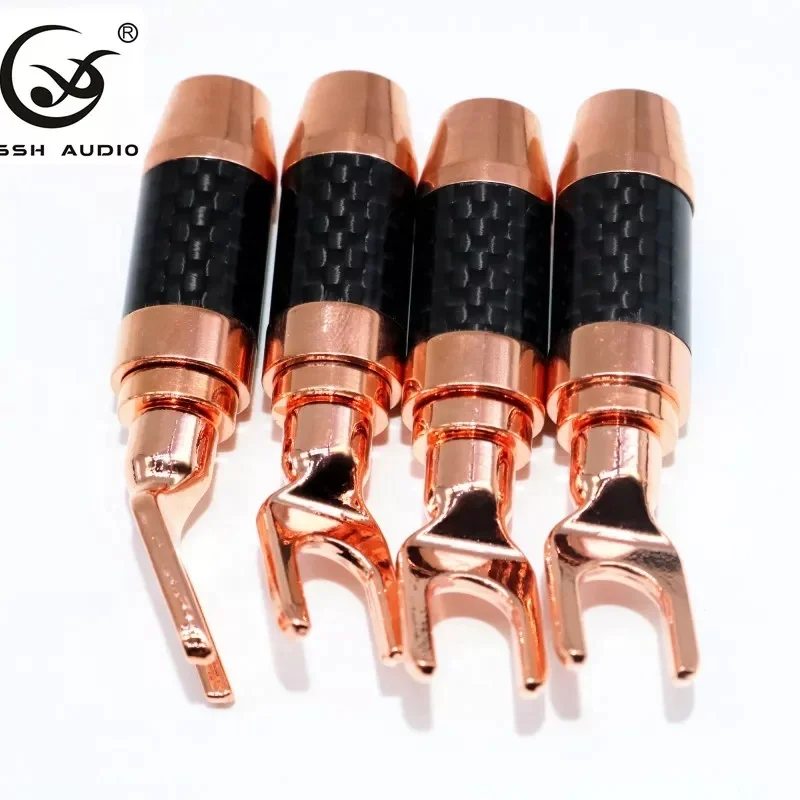 Лидер продаж OEM ODM латунный родиевый Аудио Видео динамик Y-образный разъем типа банан терминалы