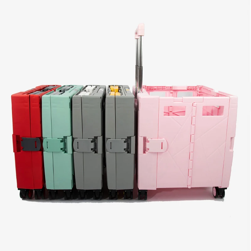 Small mini supermarket wheeled folding shopping cart  trolley