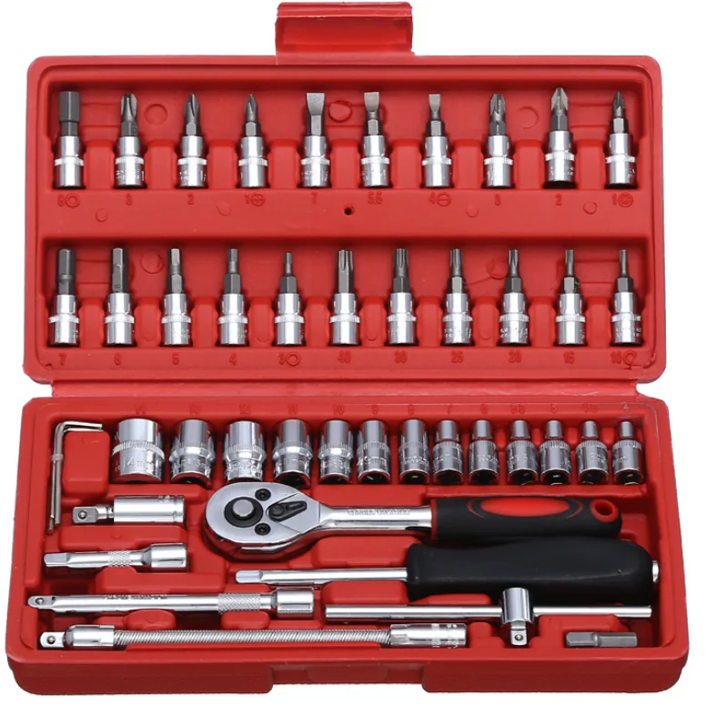 46 Pcs Tool Kit Set Multi-functional Car Repair Tool Kit Socket Tool Kit