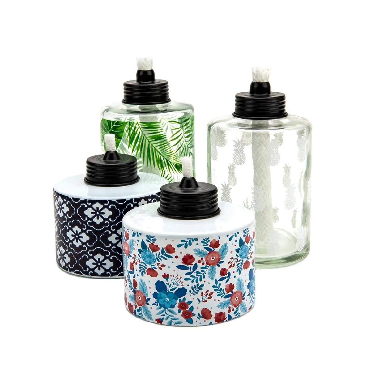 Wholesale New Design Factory Outlet Glass Fragrance Lamp Decorative Wick Holder Smokeless Mini Glass Oil Lamp
