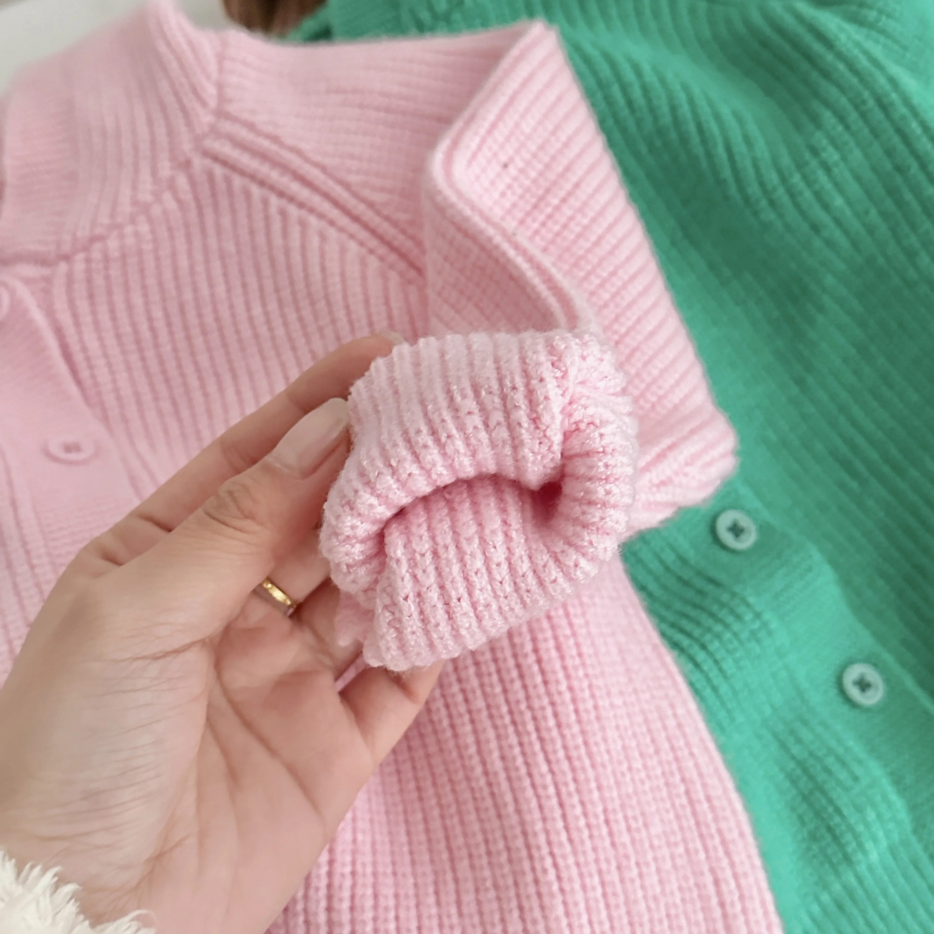 Purorigin baby clothes fashion cardigan sweaters wholesale knitted baby sweater autumn chunky cardigan oversized knit sweater