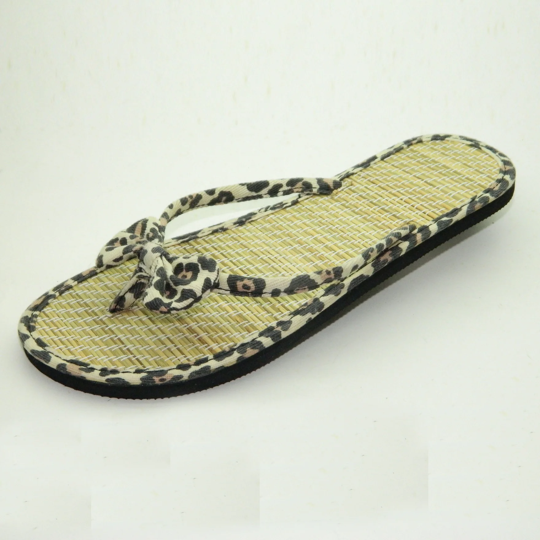 women straw beach flip flop, lady bamboo beach flip flops, straw bamboo flip flops