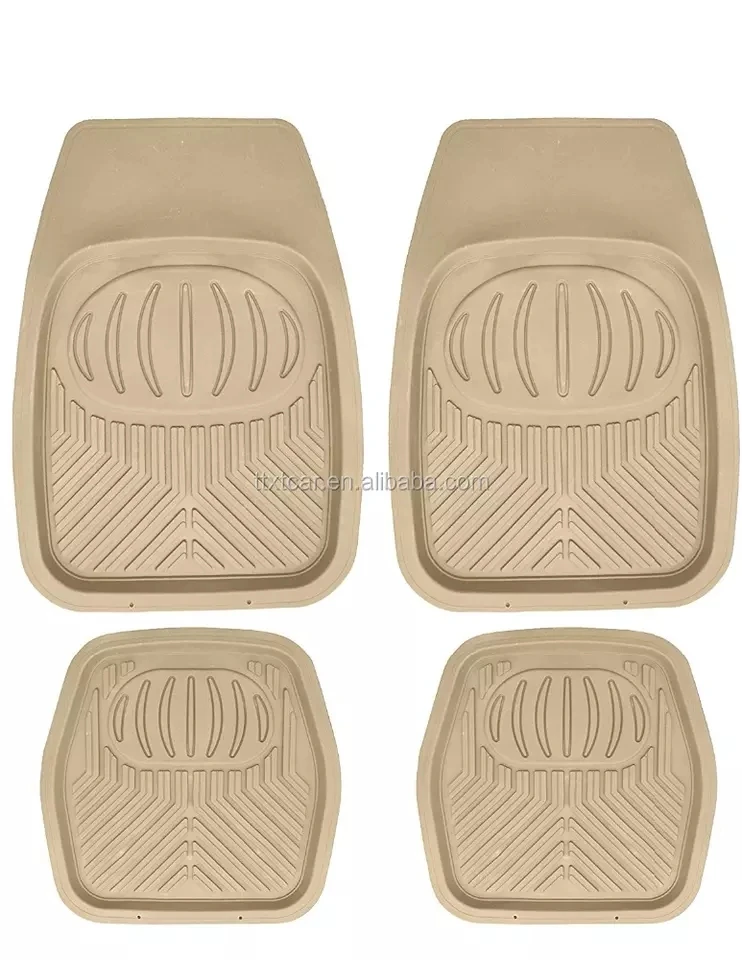 Best Price Cheap 4-Piece PVC/Plastic Price Universal Car Floor Mats For Sale