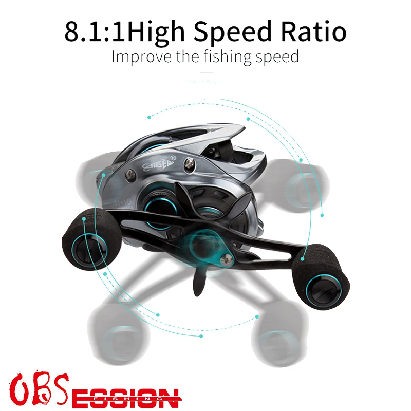 8.1:1 Good quality  Magnetic Break Fishing Reels Carbon Washer Drag 8kg Baitcasting Fishing Reel Wholesale  and OEM orders