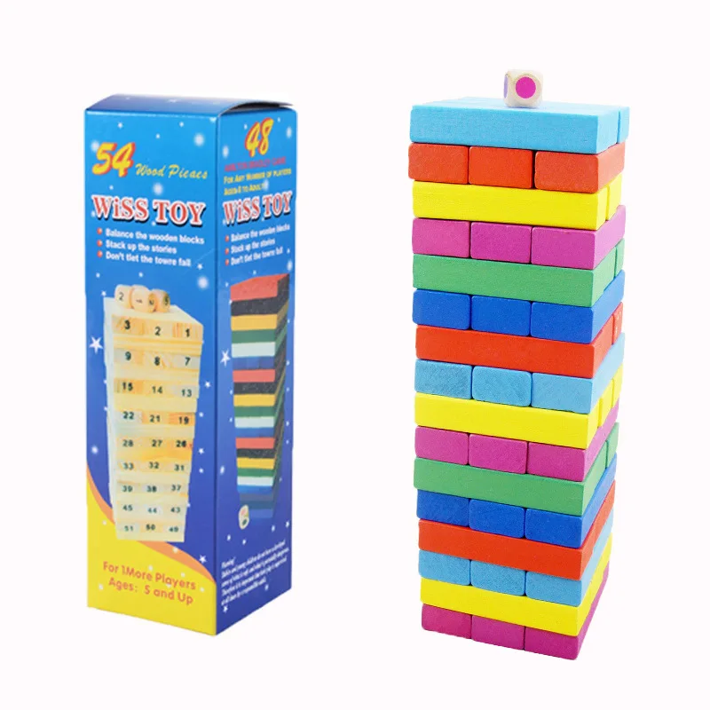 Professional Manufacture Cheap Number Woden Party Colorful Building Block Toys For Kids
