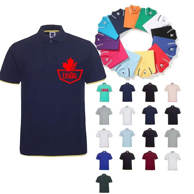 Custom Embroidery Logo 100% High Quantity Pique Pocket Pima Cotton Shirts Two Shirt Plain Polo T-Shirt