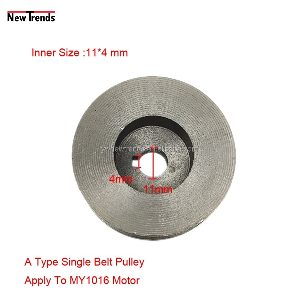 Type A Single Grooved Pulley Apply to MY1016 DC Motor DIY Amusement Agricultural Equipment Motor Kit 11*4 mm Inner Size