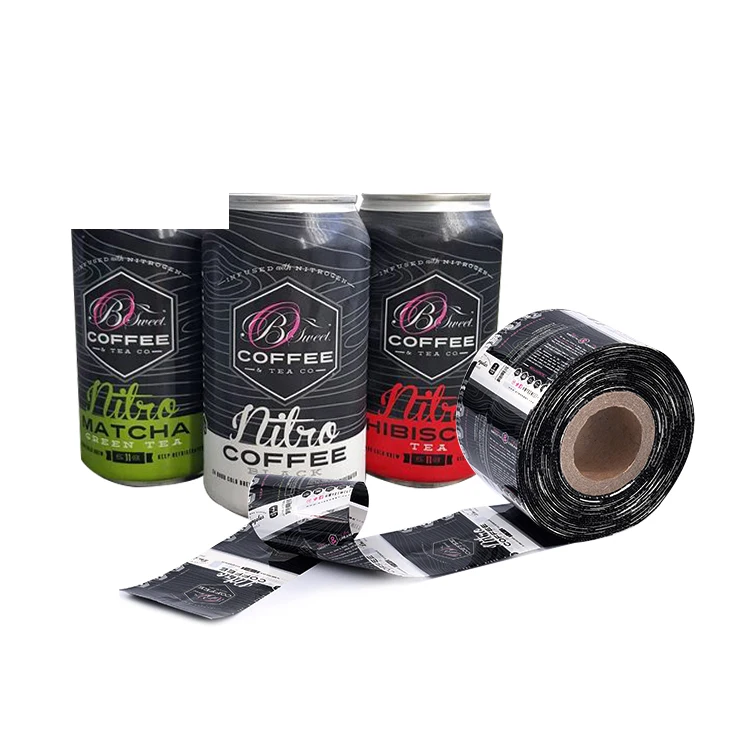 digital printing Custom PET PVC PE plastic aluminum foil heat film band beer shrink sleeve label for round