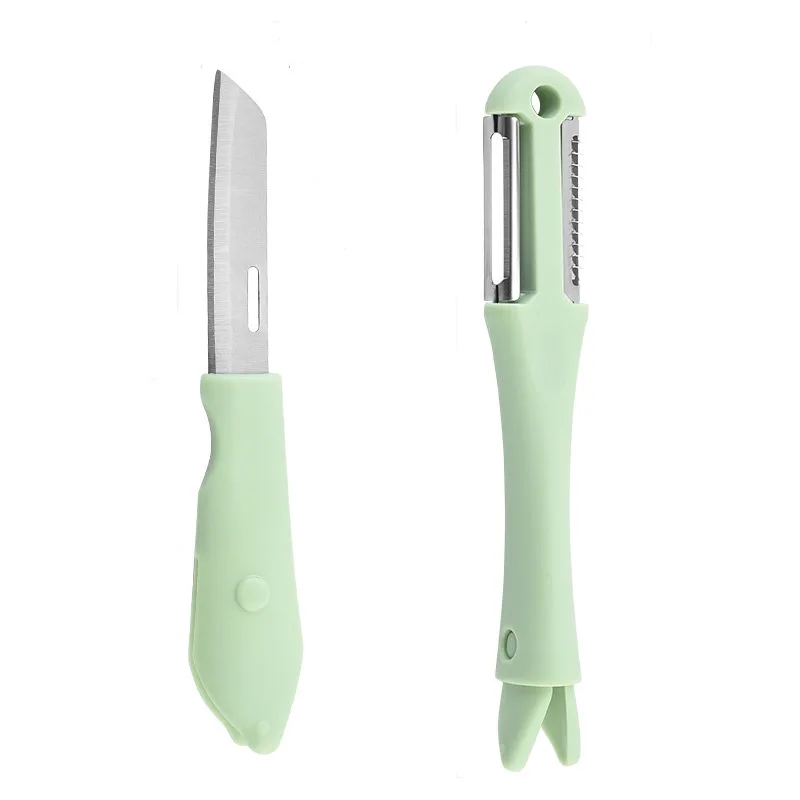 Creative Dual-Purpose Fruit & Vegetable Kitchen Tools Melon Peeling Machine and Paring Knife-Essential for Easy Preparation