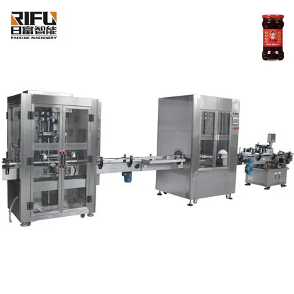 Most popular Automatic tomato paste chili sauce ketchup filling capping labeling line/filler capper labeler
