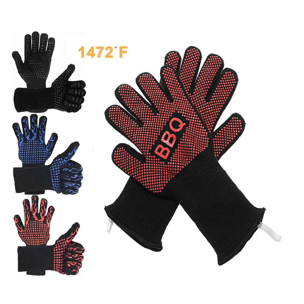 Factory Outlet Extreme Heat Resistant BBQ Long Cuff Gloves Cooking For Household Kitchen Bakery Hand Protection