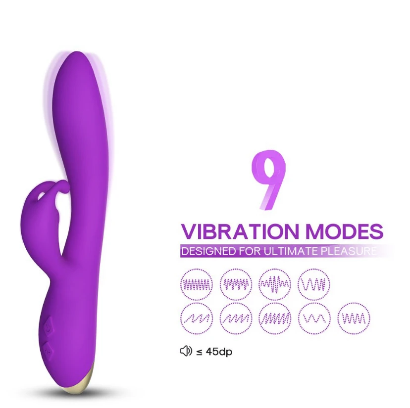 Lovely bunny ear stimulating clitoris orgasm masturbator g spot stimulator vagina massage for male female
