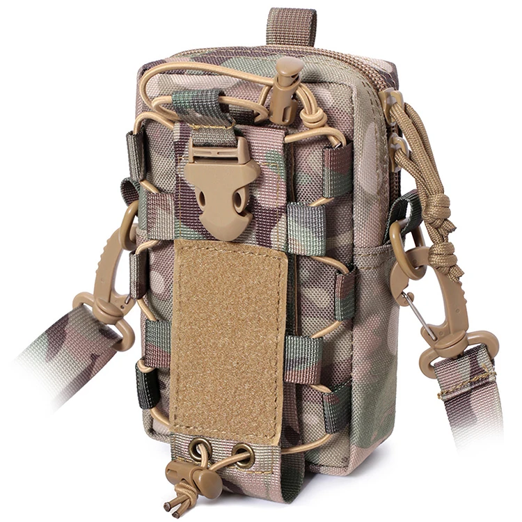 Tactical EDC Molle Phone Pouch, Molle Utility Pouches Gadget Organizer Phone Holder with Water Bottle Holder