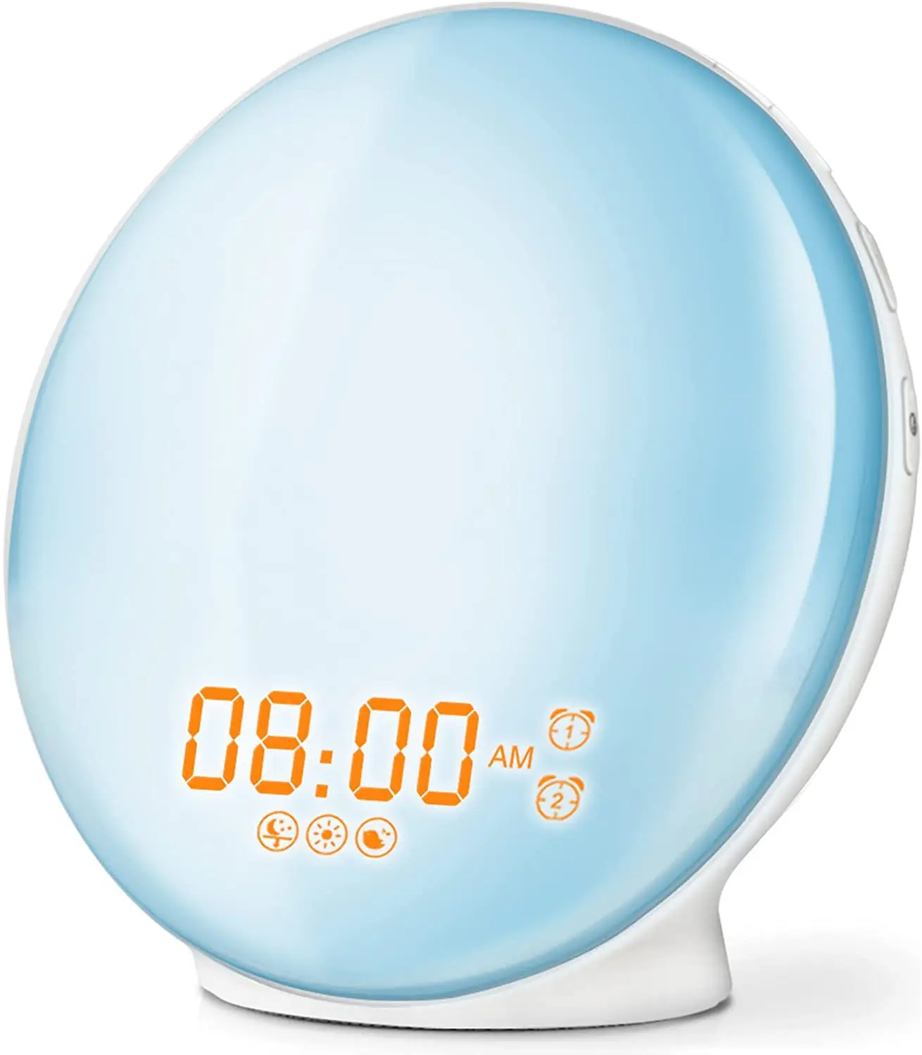 Child Baby Bedroom Sunrise Light Blue Tooth Speaker Best Natural Alarm Bedside Digital Art Deco App Control Wake Up Clock