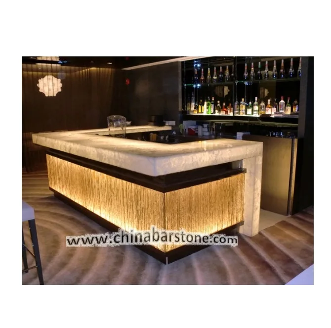 exclusive design translucent marble home bar counter for sale