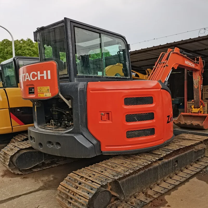 Экскаватор Hitachi ZX55U изготовленный из Японии высокое качество оригинальный экскаватор Zaxis55U ZX55 б/у 5 тонн небольшой гидравлический гусеничный