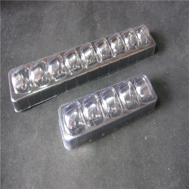 Custom 24 Macaron Clear Clamshell Boxes Macaron Blister Tray  Plastic  Insert Tray With Lid  food packaging