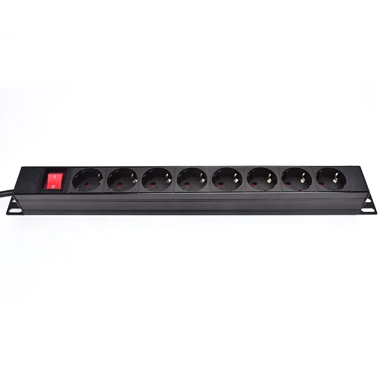 Euro 8 Port 16A Master Switch with Double Pole Server Rack PDU