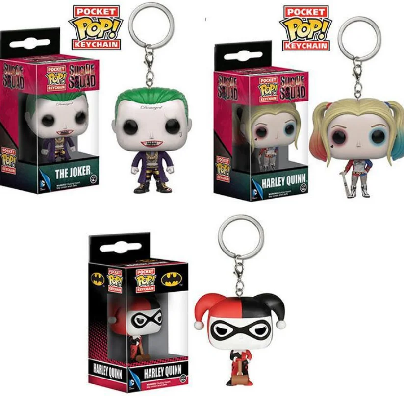 Suicide Squad Harley Quinn  Vinyl action Figure Collectible Model Toys for children birthday gift 3d soft pvc keychain
