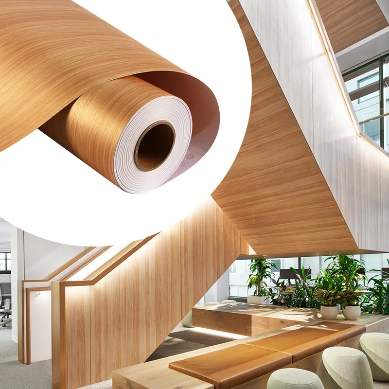 Factory Supply Wood Grain Matte PVC Self Adhesive Film Decorative Film for Furniture Plywood Easy to Use