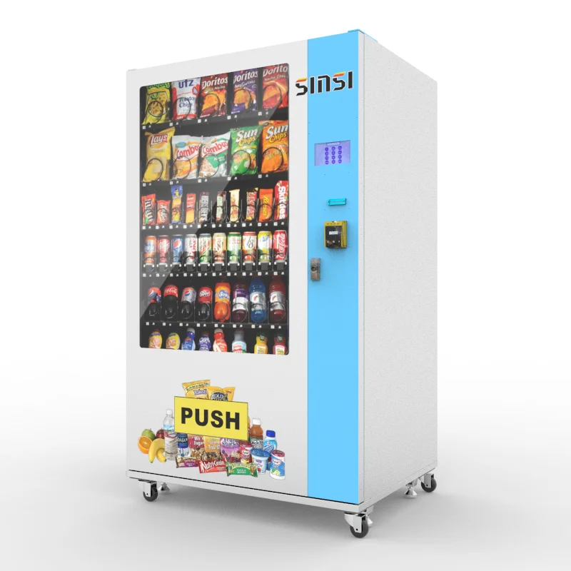 Немецкая машина для продажи бутылок комбо Черная закусок Автоматические торговые автоматы по продаже молока Atm