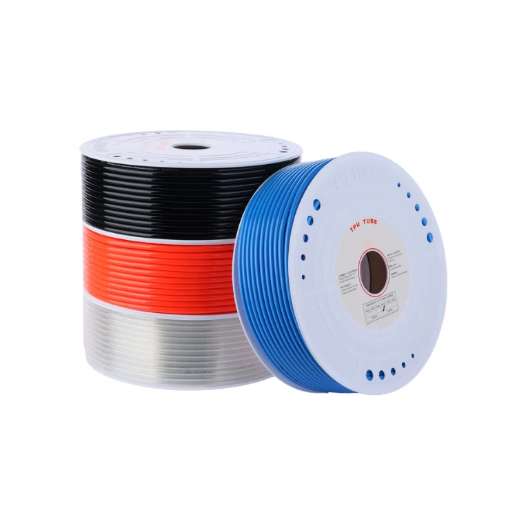 Голубой, белый, черный, красный, оранжевый прозрачный пневматический шланг для компрессора воздуховода Trachea PU