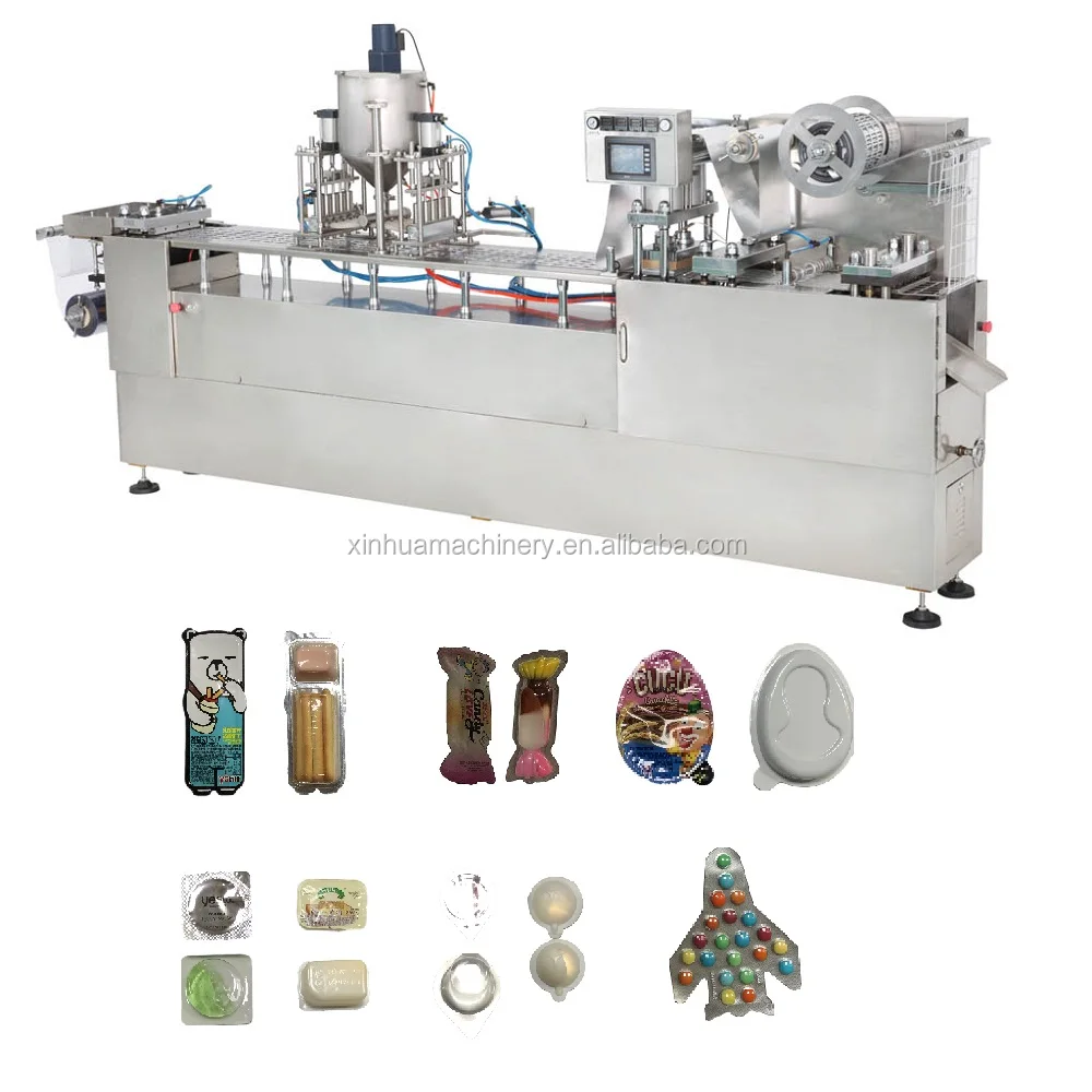 Small cup filling and sealing machine for butter jam filing blister packing machine