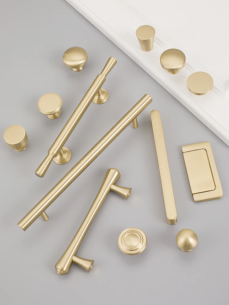 Nordic Ring Round Furniture Cabinet Brass Gold Handles Drawer Pulls Wholesale Kitchen Hardware Hotel Knobs & handles