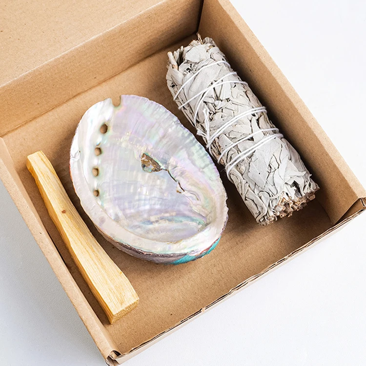 Wholesale Natural Crystal Crafts California White Sage Bundle Spirit Box Set for Meditation