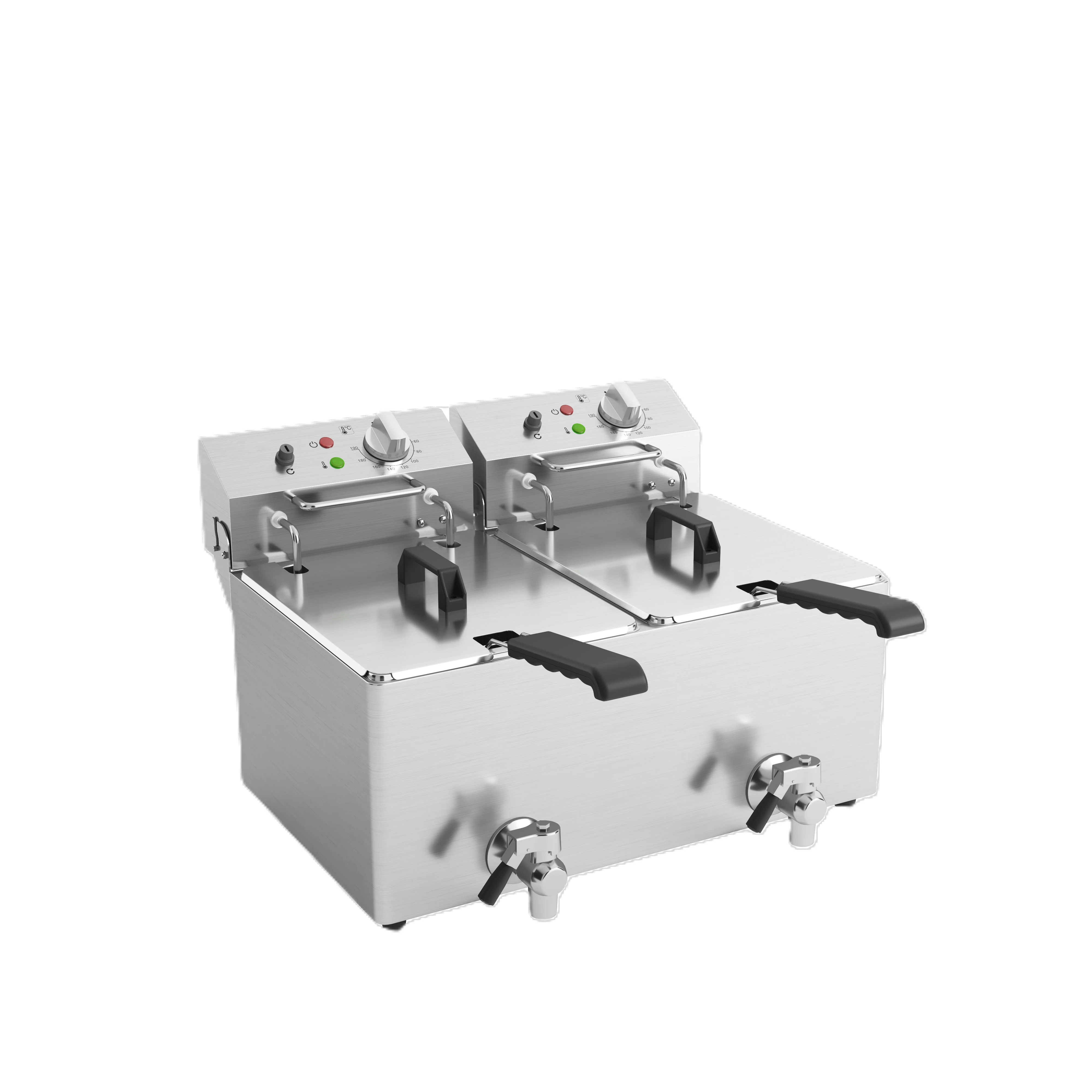 Commercial Grade Stainless Steel 304 Electric Fryer Efficient Durable French Fries Fried Chicken Indoor Outdoor Use Hotels