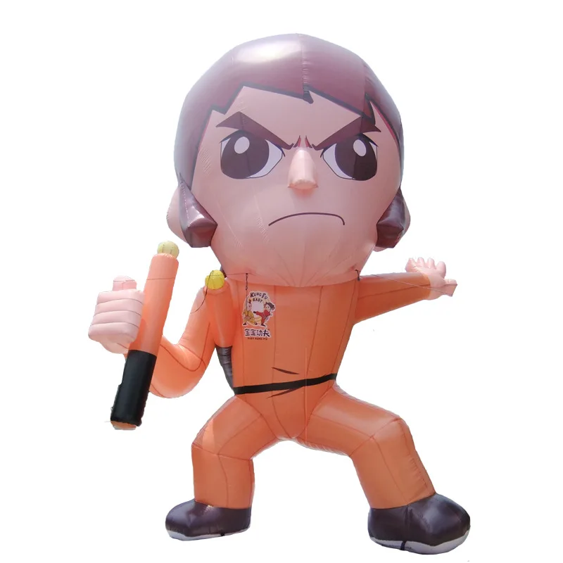 BOYI Custom advertising inflatable Bruce Lee cartoon mascot for sale