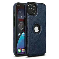 Защитный чехол из ПУ кожи с логотипом для мобильного телефона Iphone 14 13 12 11 Pro Max XR SE