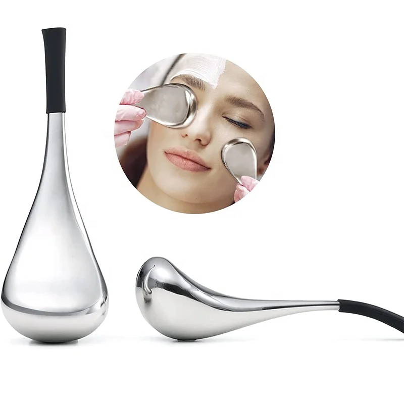 Private Label Metal Rotating Head Cryo Ice Gold Round Magic Stainless Steel Facial Ice Globes For Face