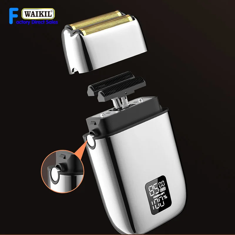 WAIKIL Hot selling LED Display Professional Man travel Electric Shaver Portable Hair Trimmer Rechargeable Home Best Shaver