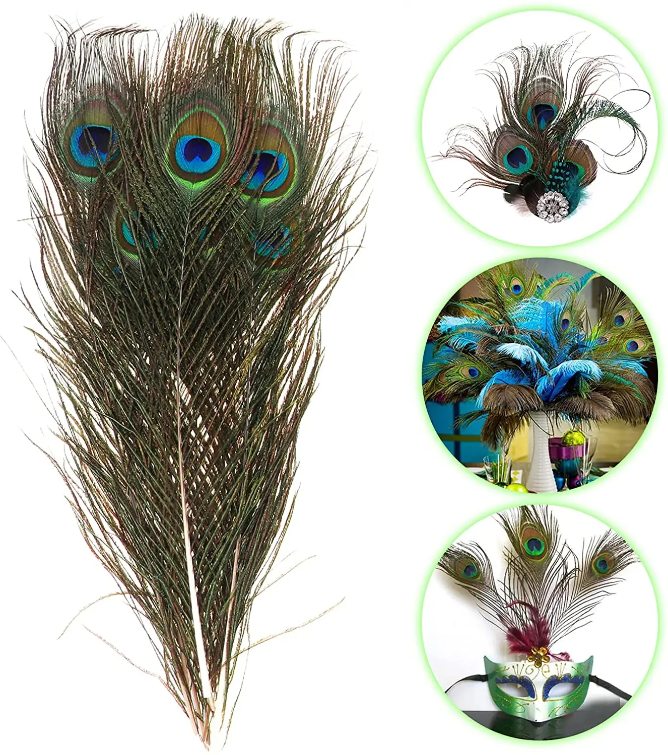 Настоящие натуральные перья павлина для рукоделия костюм на Хэллоуин корсажное украшение подружки невесты Рождественский венок и