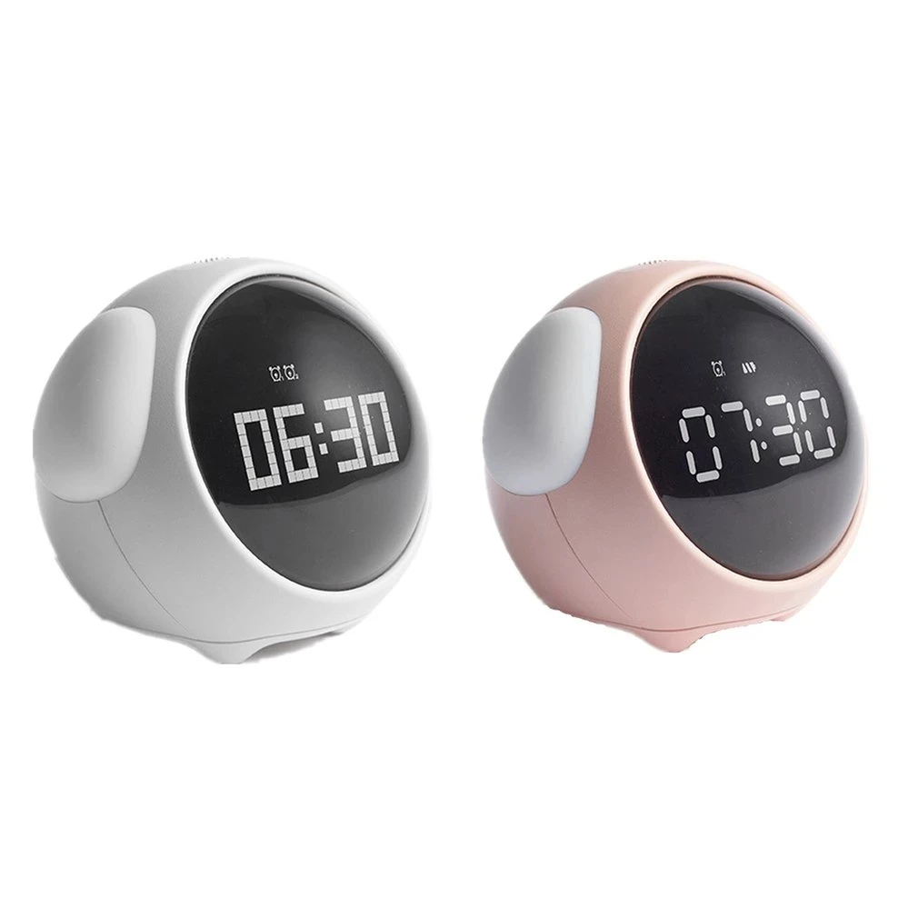 Hot Sales Smart Electronic Alarm Clock with Voice Control Night Light Square Sensor Type Office Kitchen Chargeable Gift Idea