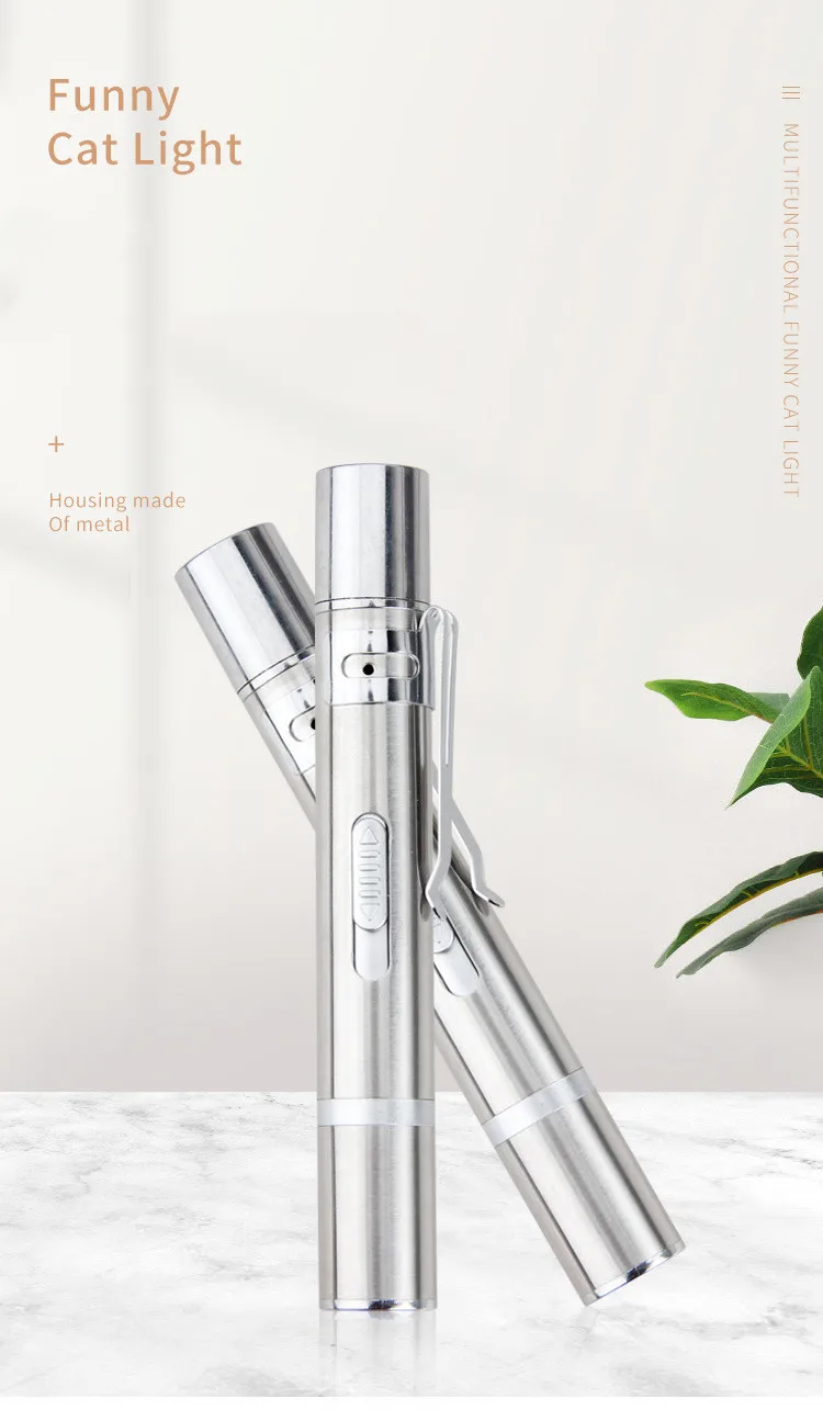 Multi Usb Rechargeable Laser Pointer Interactive Pet Toy Cat Laser Toy With Uv Lamp And Flashlight