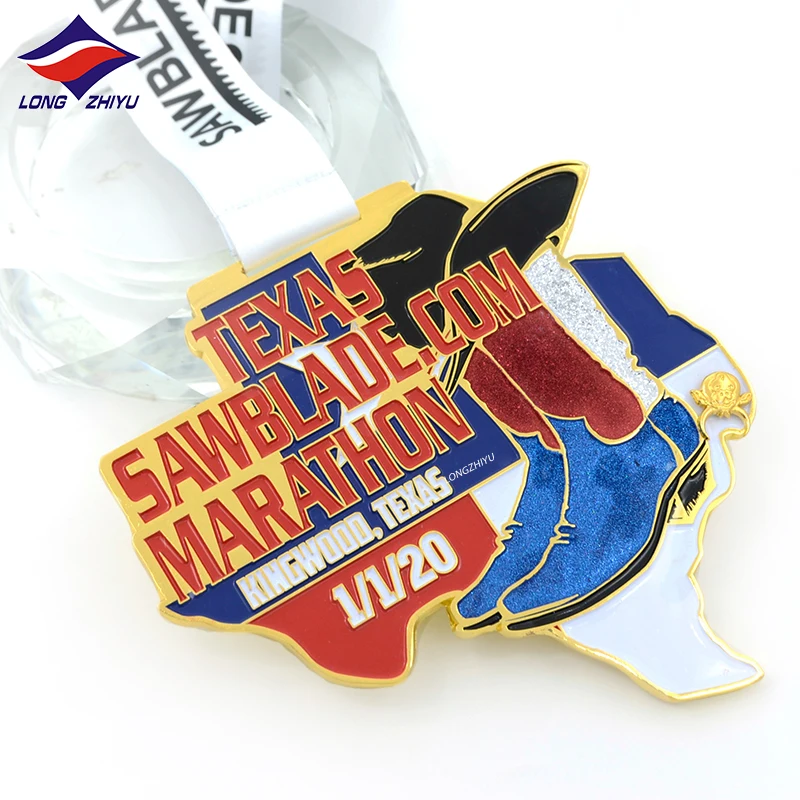 Longzhiyu 15 Years Factory Professional Custom Marathon Medals Engraved Metal Medal Make Your Own Copper Medallion