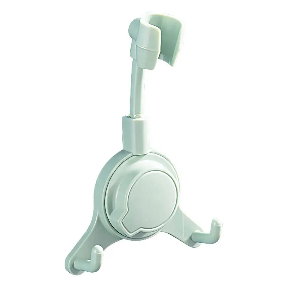 Plastic Shower Head Bracket Holder With Strong Adhesion Waterproof and Multi-functional Detachable Wall Mounting Drill Free