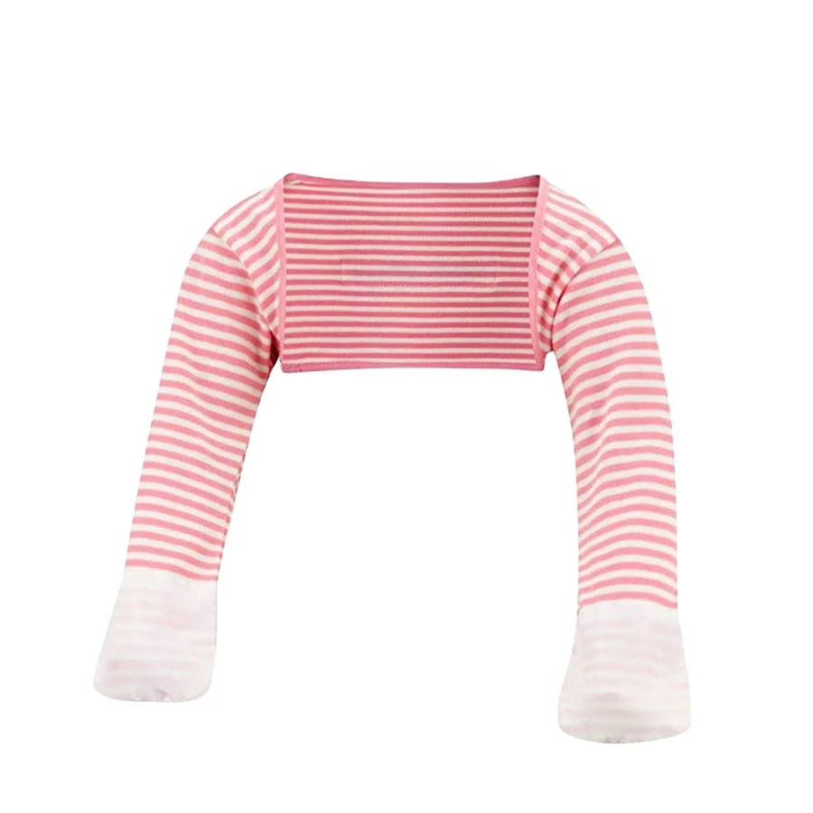M374 Cotton Baby Scratch Resistant Face Mitten with Long Sleeve Infant Shower Gift Soft To Skin Cotton Baby Mitten