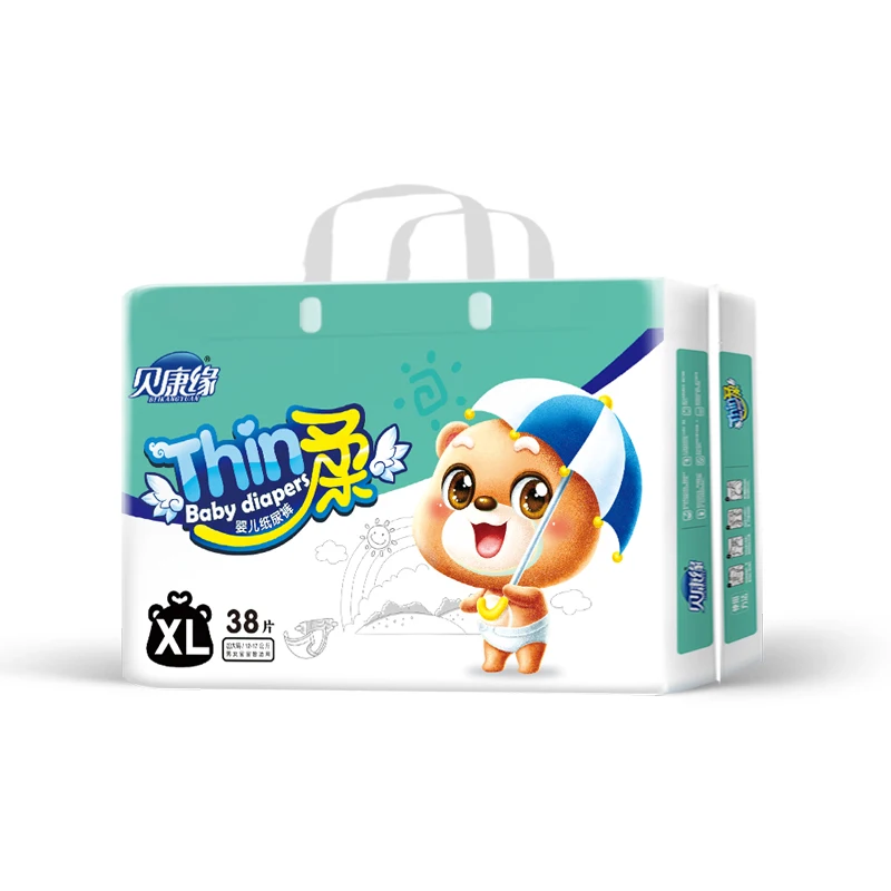 Bekayo ультратонкие удобные супер мягкие горячие продажи одноразовые подгузники для ребенка нетканые ткани печатные 380 Gsm бумага SAP