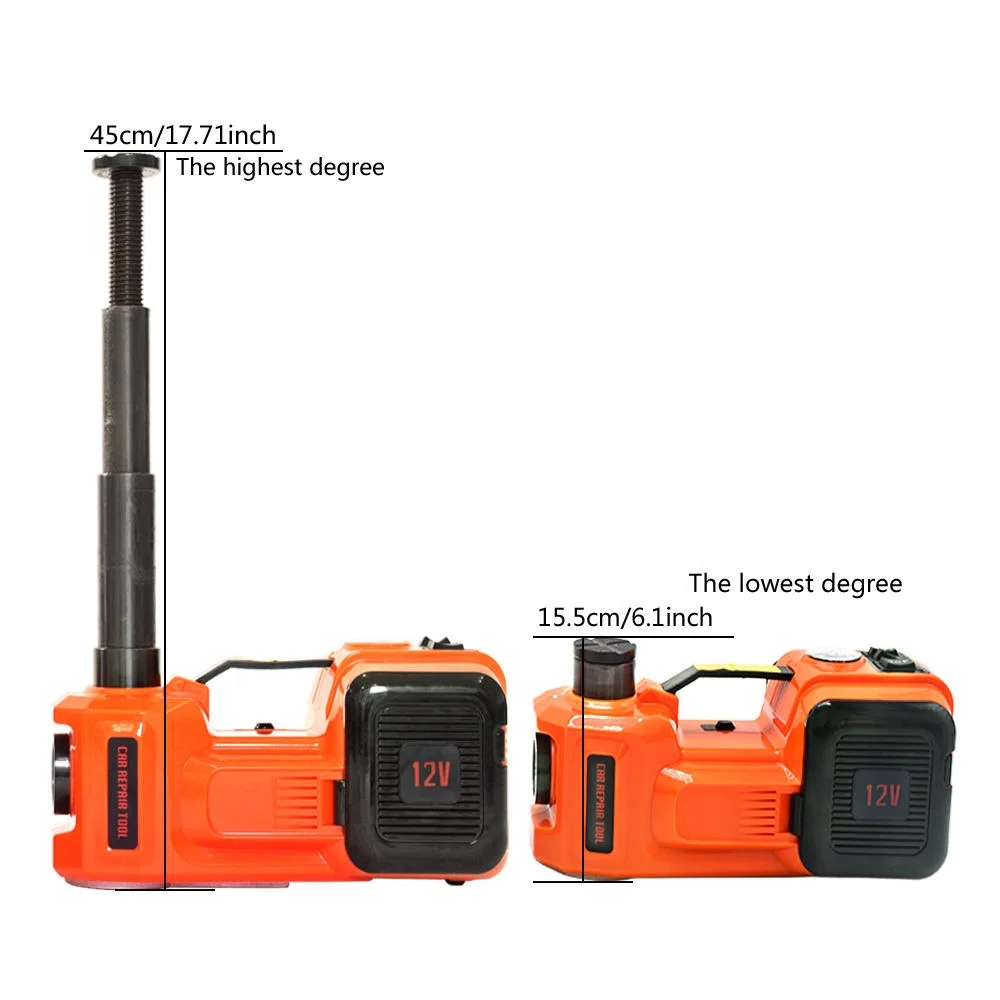 DC 12V 5T Multi-functional hydraulic floor jack with electric impact wrench for car
