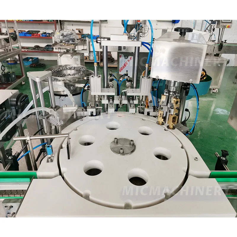 Automatic 10ml 50ml Small Injection Liquid and Capping Glass Vial Filling Machine