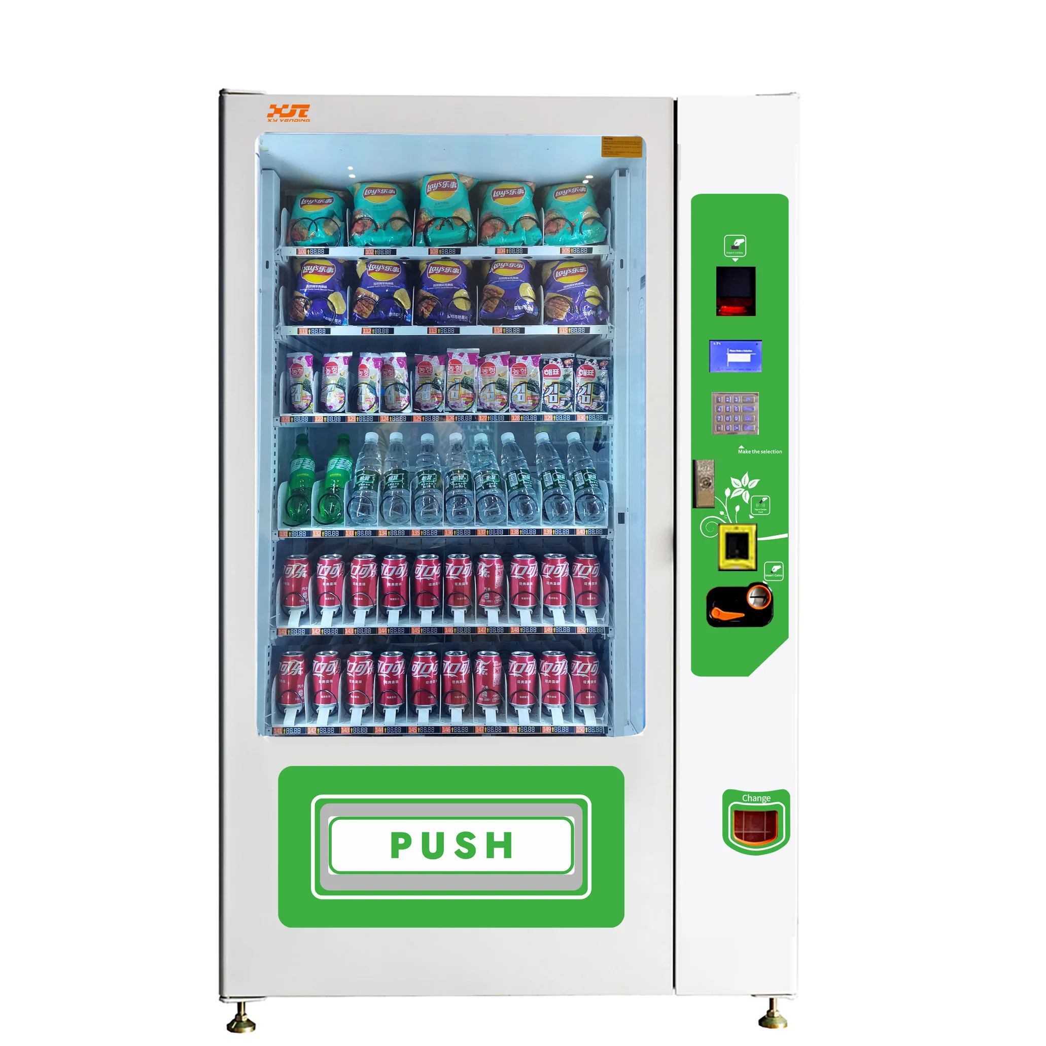 Hot Selling 24 Hours Large Capacity Automatic Combo Snacks Drinks Food  Vending Machine