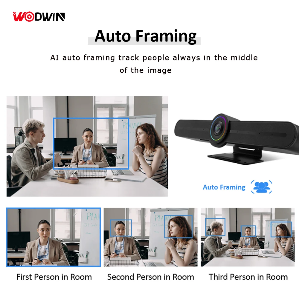 Hotsale Sound Bar 8 meters Voice Pick Up Ultra HD Video Conference Camera 4K EPTZ Webcam