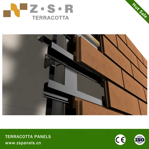 
exterior wall facade wall brick slip with dry hanging system 