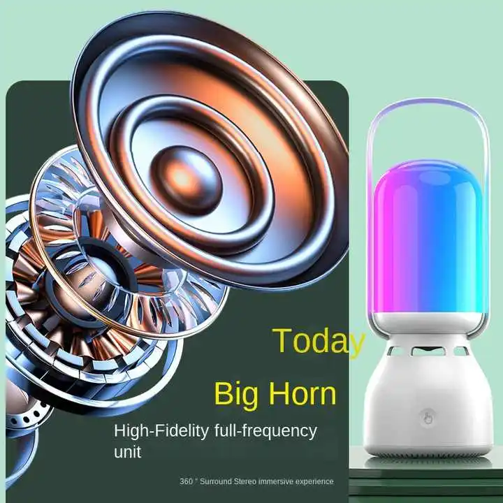 JMK New Portable Wireless Colorful Sound Audio Lamp Adjustable Gear Recharging RGB Outdoor Handheld Camping Lantern Speaker