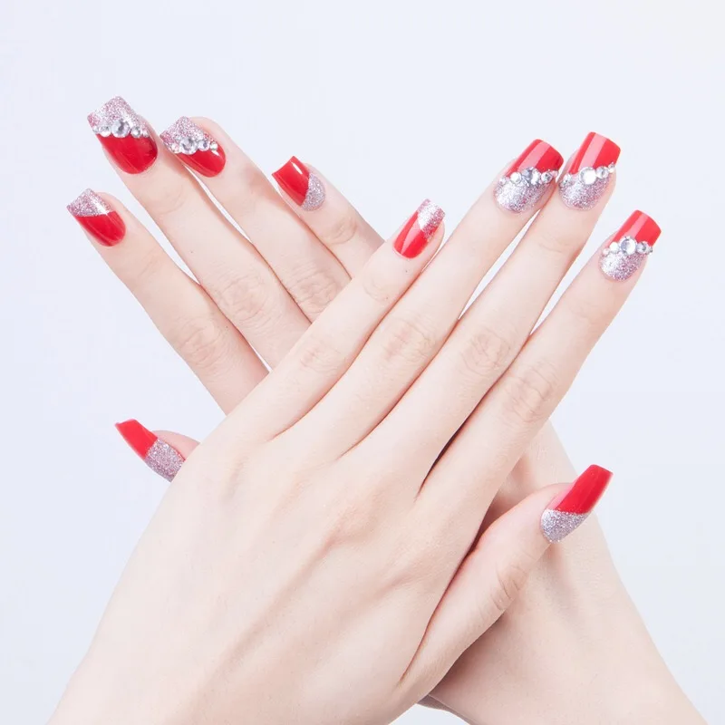 24 pcs set factory direct sale French Artificial Nail false nails press on nail