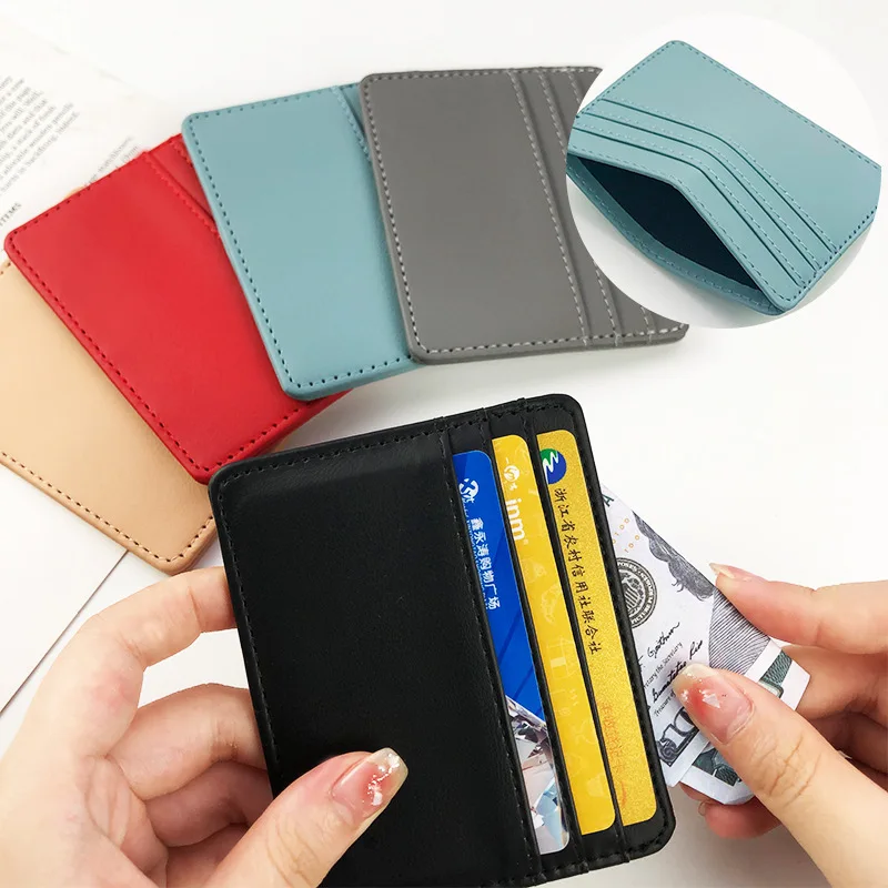 Ultra Thin Large Capacity Multi-card Female Compact Exquisite Leather PU Card Sets Card Bag Wholesale