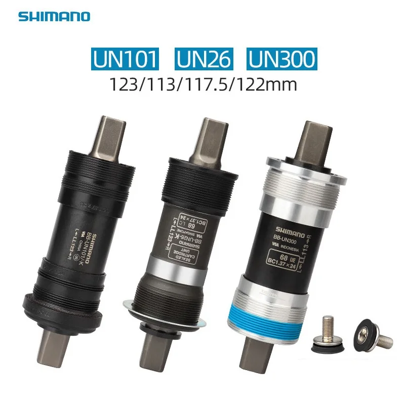SHIMANO BB-UN26 Mountain Bike Square Hole Axle 117.5/110/123mm Axle